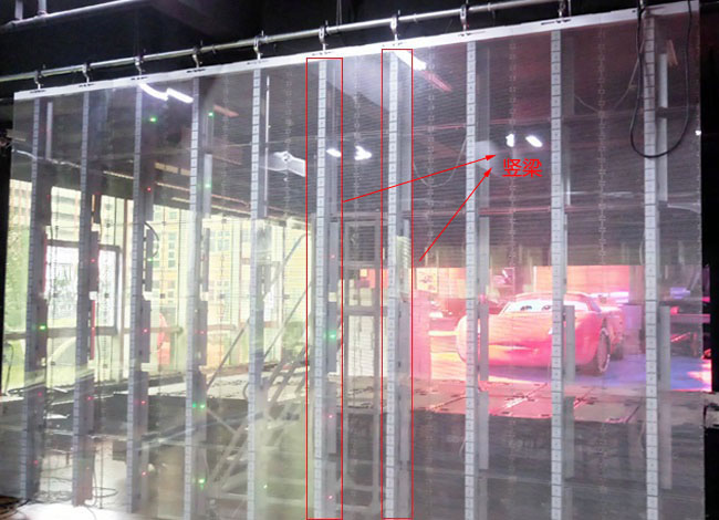 常规LED透明屏G10正面效果展示